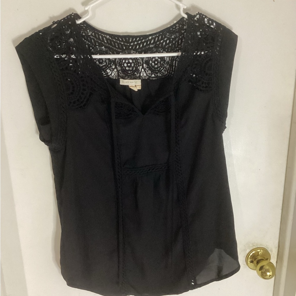 Meadow Rue by Anthropologie Sleeveless Knit Neckline Top Size XS